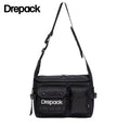 Drepack 2021 Trendy Messenger Male MultiFunctional Casual Style Single Shoulder Bag Sports Double Covers Custom Bag For Men 