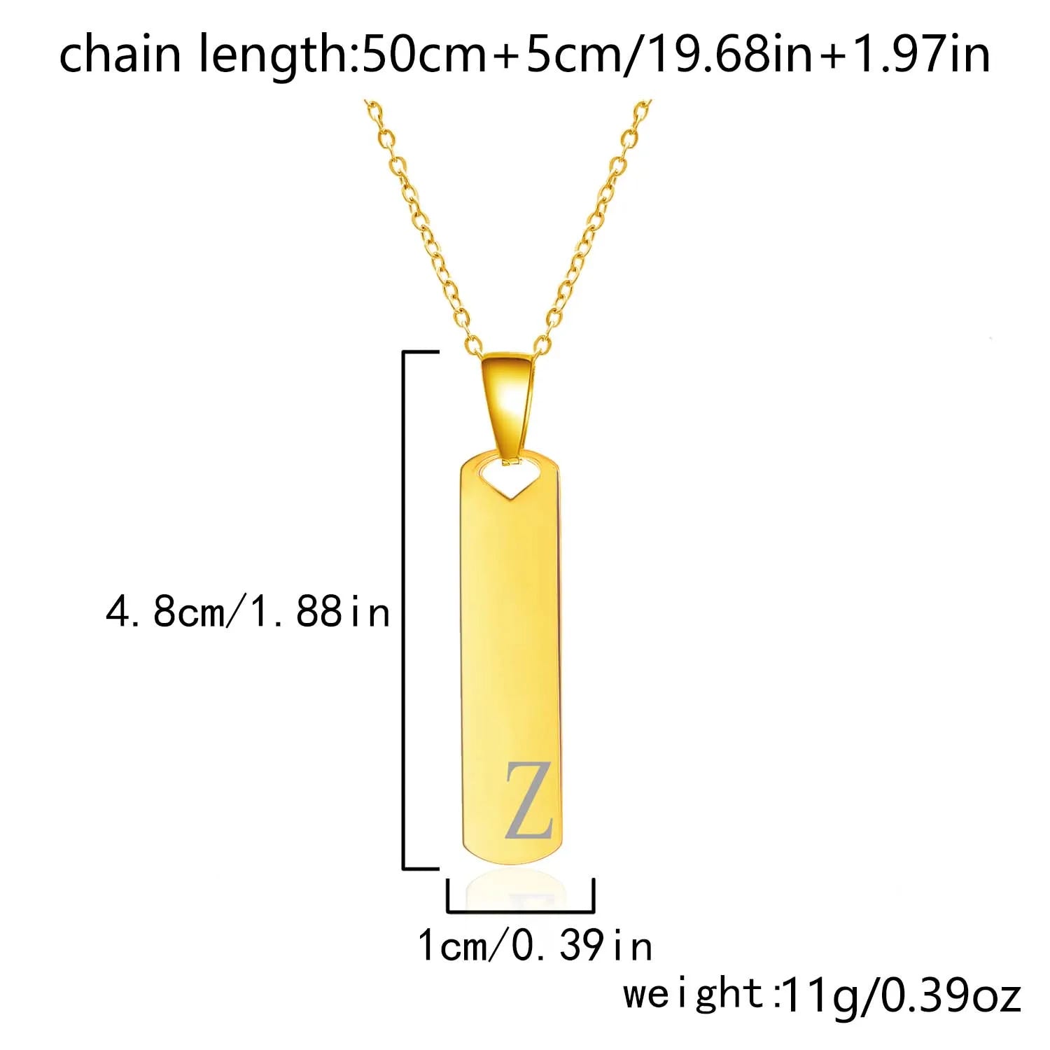 Exquisite Stainless Steel Alphabet Necklace