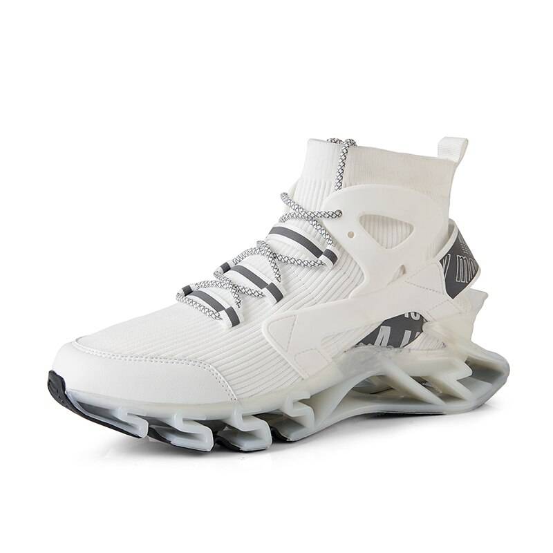 FlightMode© Men’s Jelly Techwear Sports Sneakers color: White 258 Shoe Size: 7 