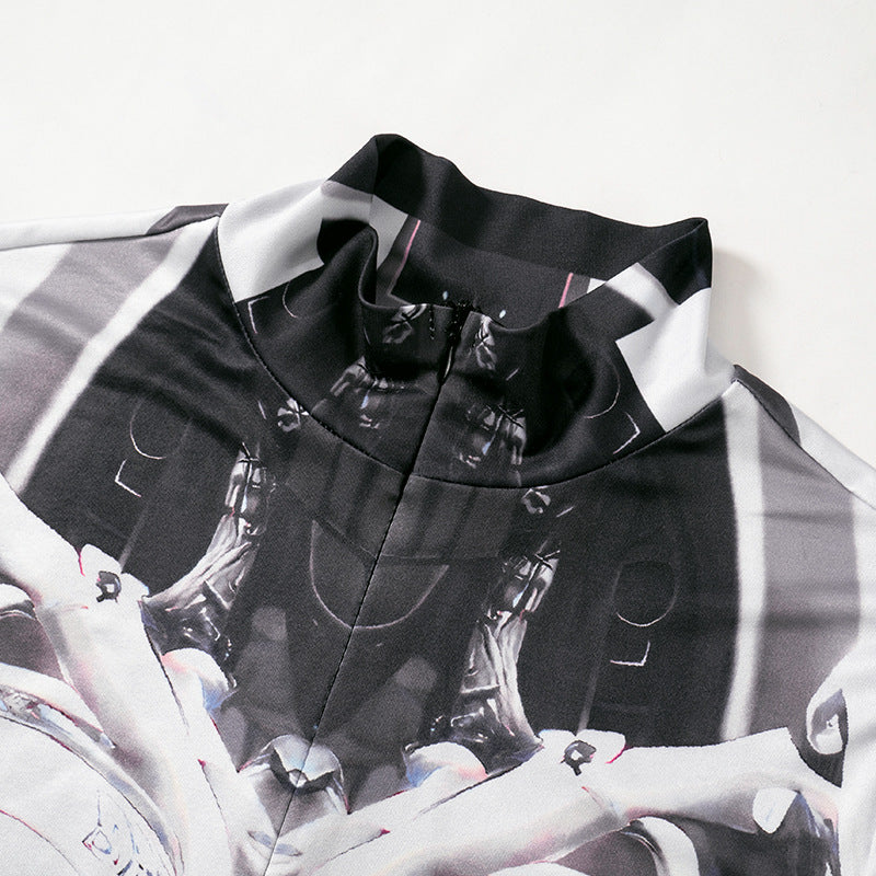 Futuristic Cyberpunk Bodycon Jumpsuit 