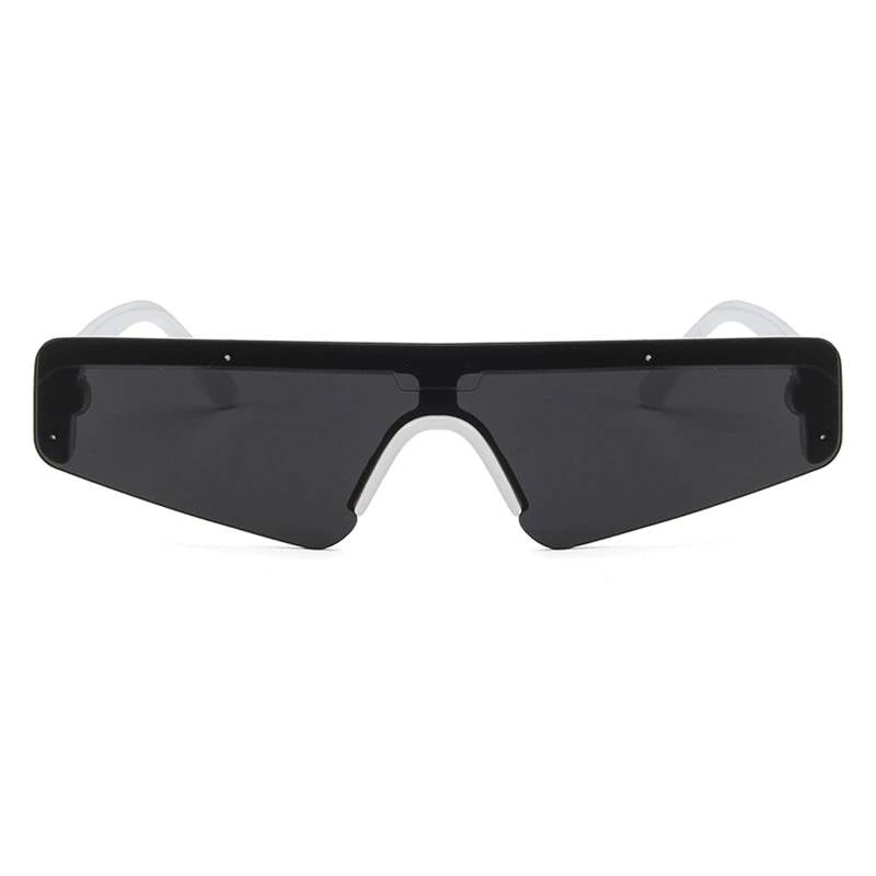 Futuristic Fashion Half-Frame rectangle Square Sunglasses Women men Luxury Brand Retro hip hop hippie Driving Sun Glasses oculos 