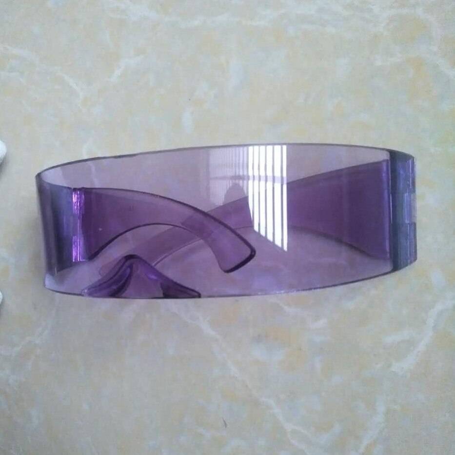 Futuristic Luxury Super Cool Sunglasses Women Weird Siamese Fashion Glasses Vintage Sunglasses Lenses Color: Purple 