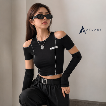 Gothic Y2k Techwear Crop Top