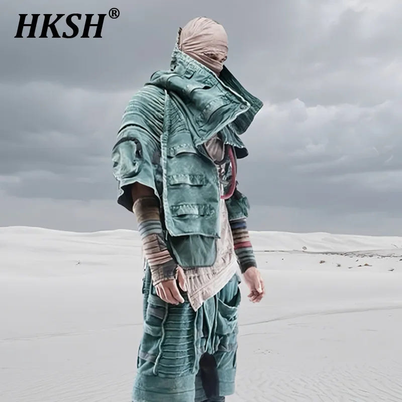 HKSH Men's Techwear Asymmetric Short Jacket