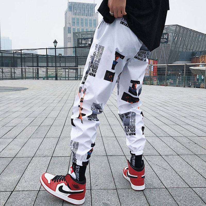 Hip hop Pants Unisex Loose Joggers Pants with Print Streetwear Harem Pants Clothes Ankle length Trousers Harajuku Sport Casual 