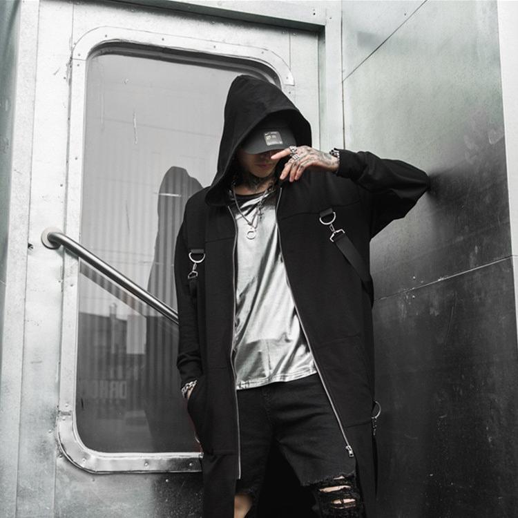Hooded Goth Techwear Coat 