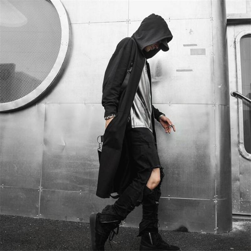 Hooded Goth Techwear Coat 