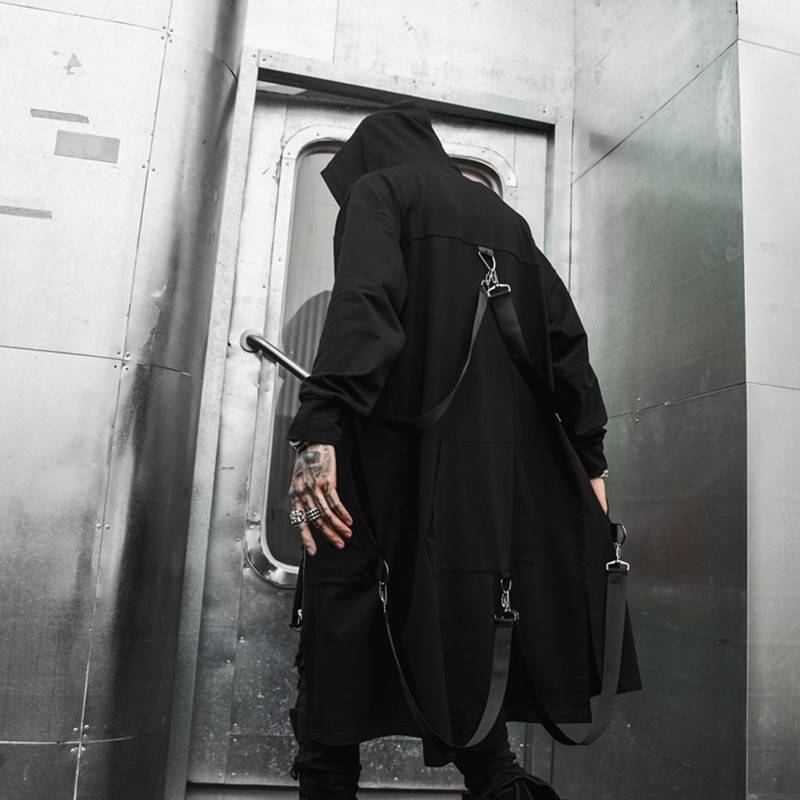 Hooded Goth Techwear Coat 