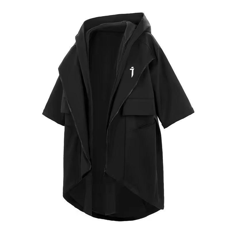 Hooded Techwear Trench Coat
