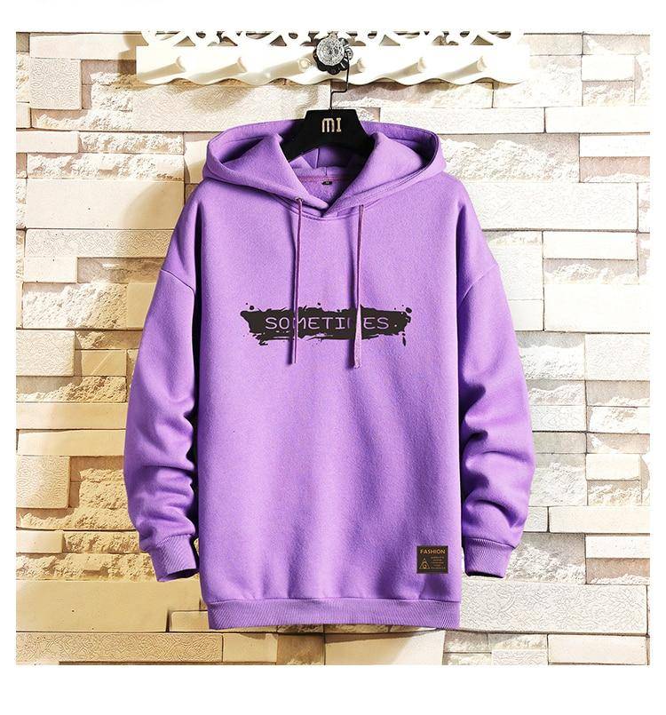 Japan Style Casual O-Neck 2021 Spring Autumn Print Hoodie Sweatshirt Men&#8217;S Thick Fleece Hip Hop High Streetwear Clothes 