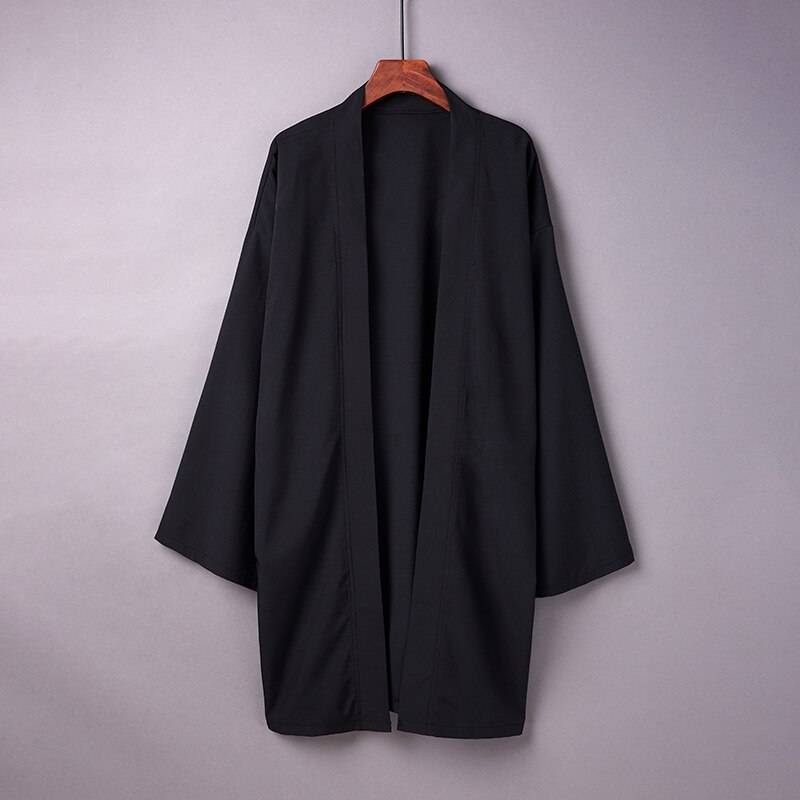 Japanese Yukata Kimono Haori Man Cardigan Harajuku Woman Long CosplayYukata Female Obi Black Streetwear White Beach Shirt 