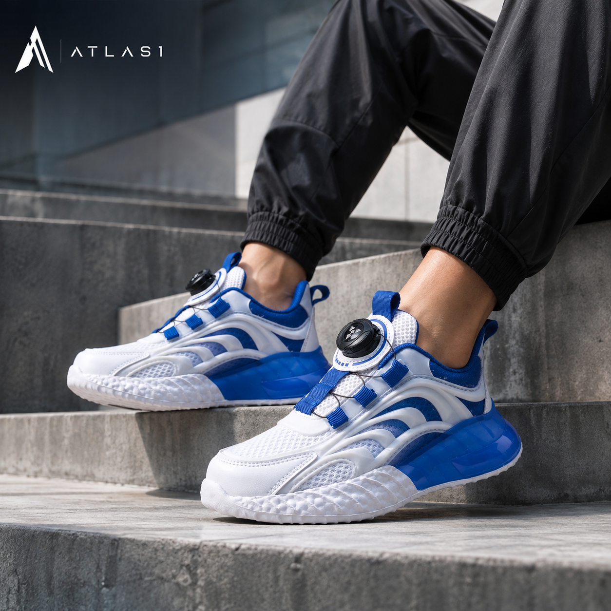 Kids Techwear Lightweight White School Sports Sneakers