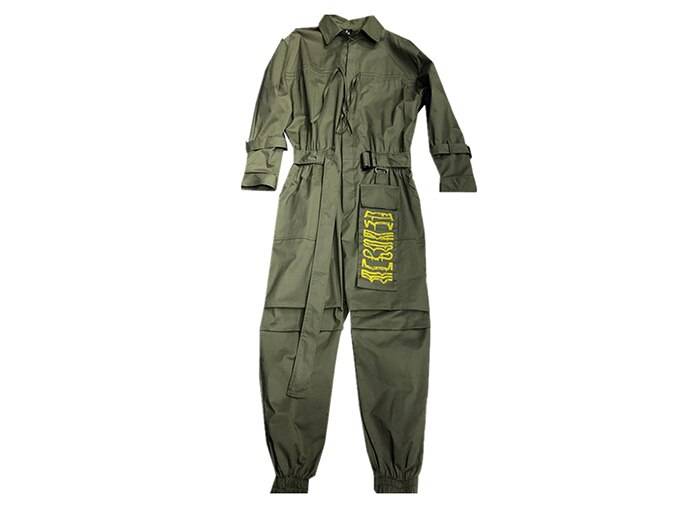 LACIBLE 2020 Hip Hop Streetwear Jumpsuits Men Ribbon Embroidered Cargo Pants Long Sleeve Rompers Joggers Techwear Men size: M color: ArmyGreen 
