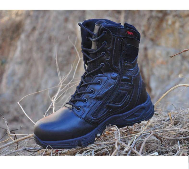 Man Trekking Outdoor Shoes Tactical mountain Military Black Waterproof Leather Boot Men Camping Climbing Hiking Hunting Boots 
