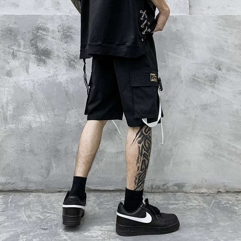 Men Cargo Shorts Straight Loose Fashion 2021 Summer Male Short Trousers Hip Hop Streetwear Men Clothing Bermuda Masculina 
