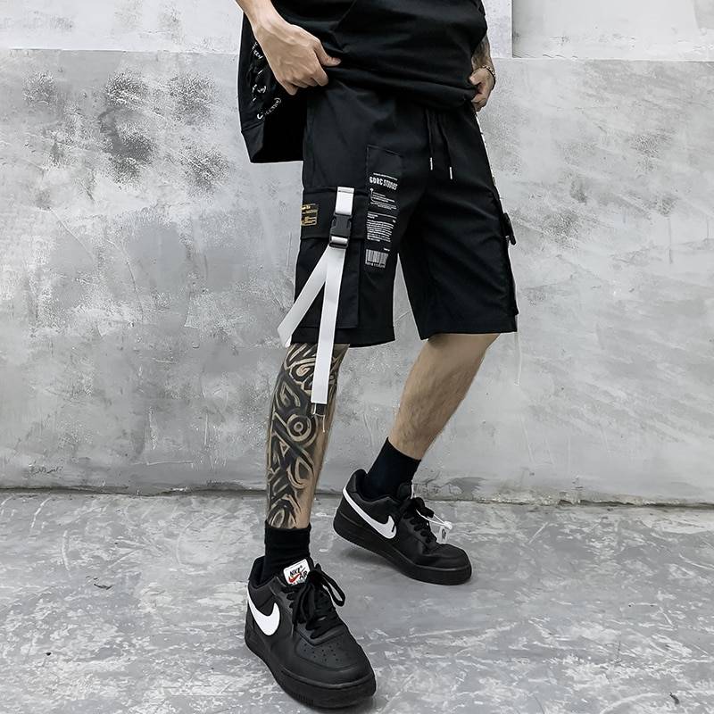 Men Cargo Shorts Straight Loose Fashion 2021 Summer Male Short Trousers Hip Hop Streetwear Men Clothing Bermuda Masculina 