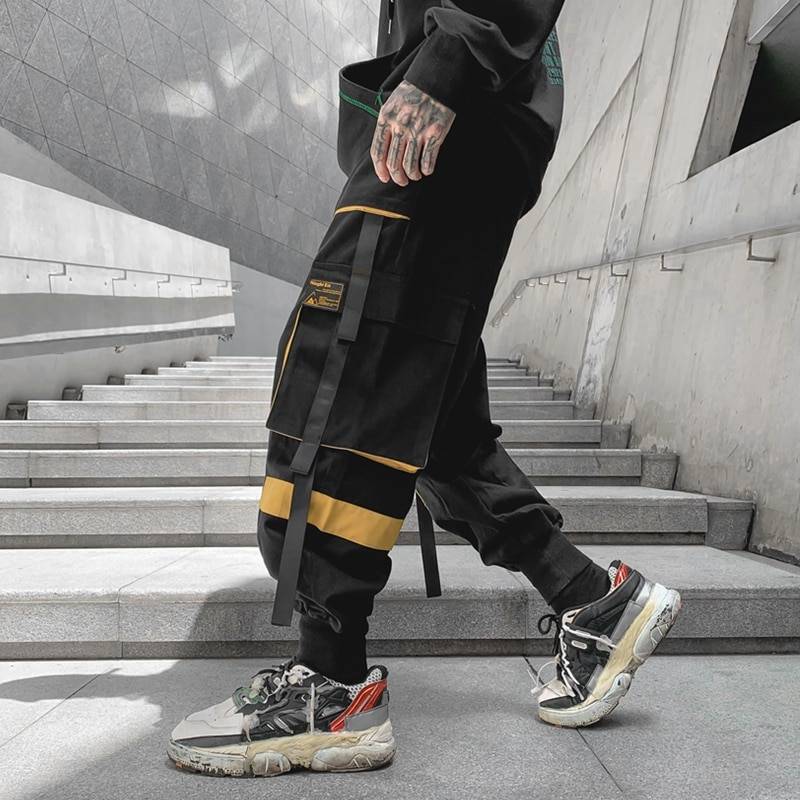 Men Joggers Pants Multi-pocket Elastic Waist Harem Pants Men Hip Hop Streetwear Sweatpants Pencil Pants Male Dropshipping 