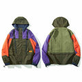 Men's Streetwear Hooded Jacket color: Purple size: M