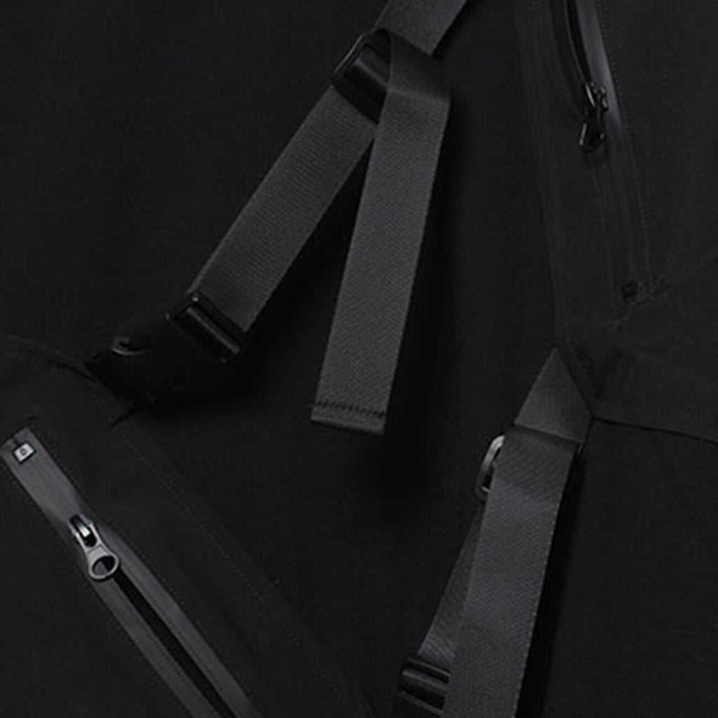 Men&#8217;s Cotton Oversized Pockets Techwear T-Shirt 