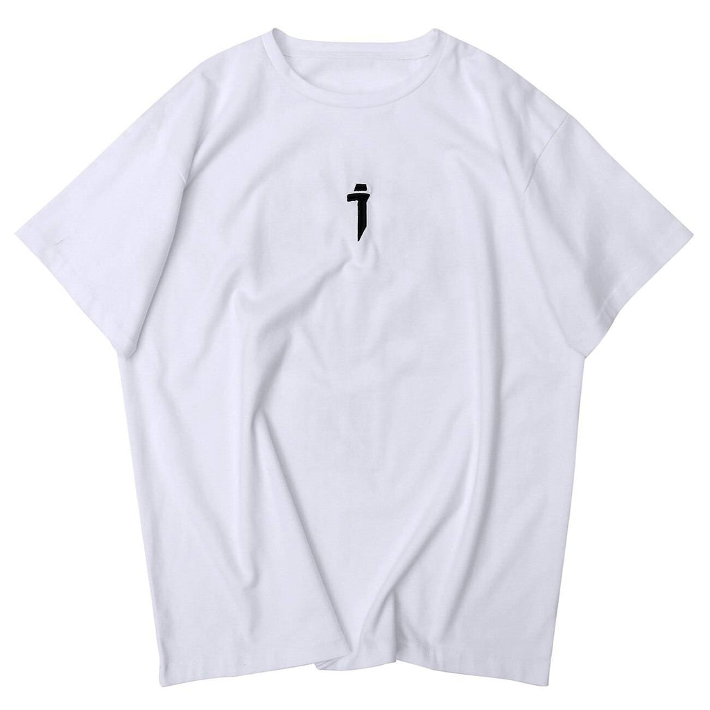 Men&#8217;s Radiation Sign Oversized Techwear T-Shirt 