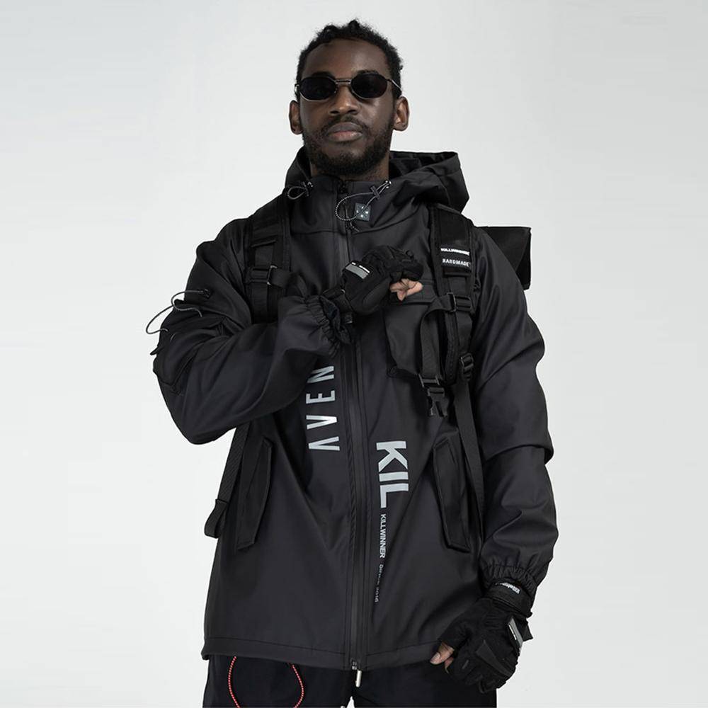 Men&#8217;s Reflective Detail Tactical Urban Windbreaker 