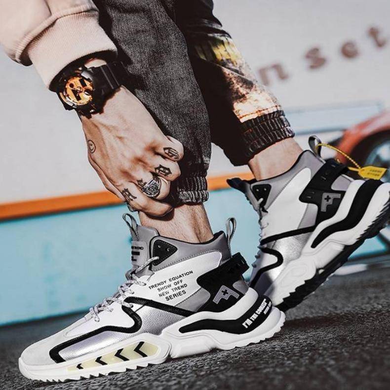 Men&#8217;s Reflective Techwear High Tops 