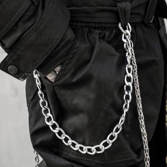 Men&#8217;s Solid Color Cotton Belted Techwear Overall 