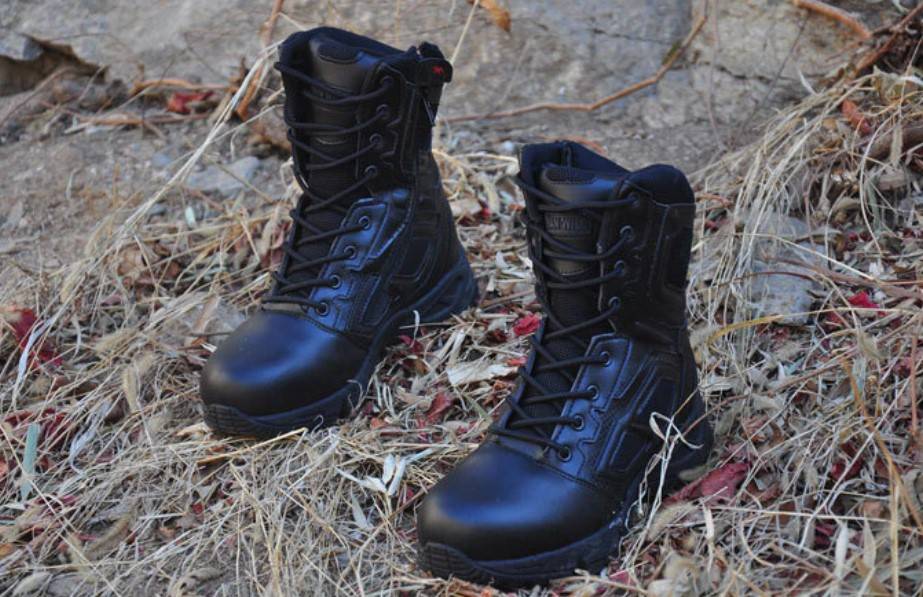 Men&#8217;s Waterproof Leather Techwear High Boots 