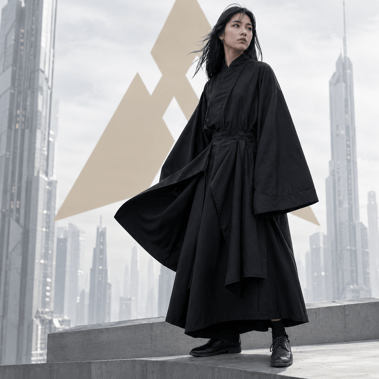 Men Punk Style Irregular Wide Pants