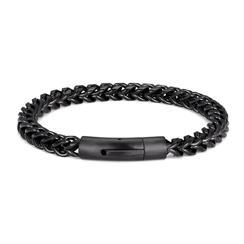 Men's Bicycle Chain Gold Plated Stainless Steel Bracelet