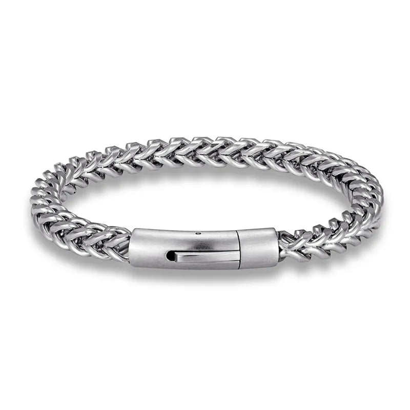 Men's Bicycle Chain Gold Plated Stainless Steel Bracelet