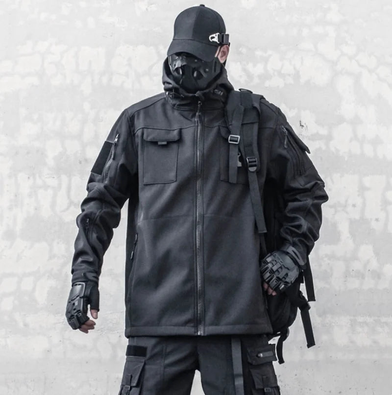Men's Functional Techwear Waterproof Hooded Jacket