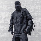 Men's Techwear Bomber Jacket with Utility Pockets