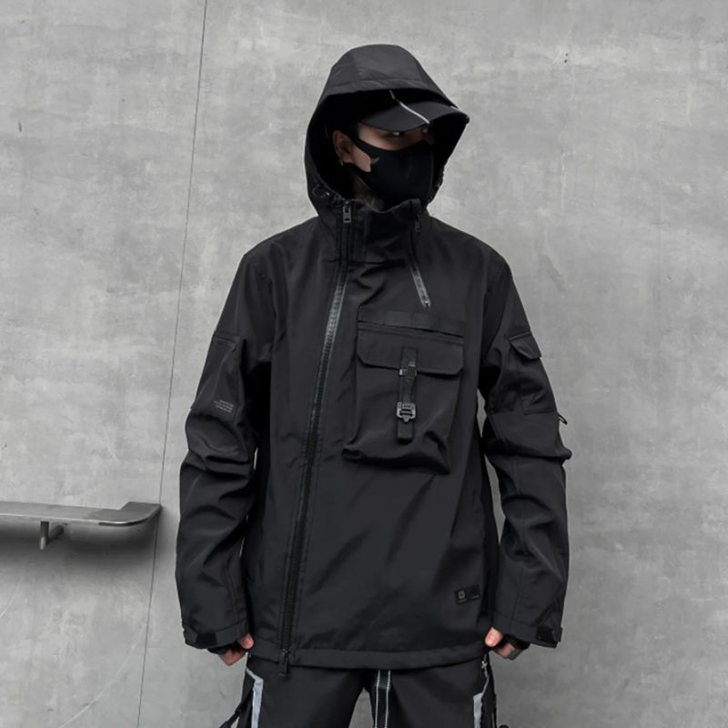 Men's Techwear Multi-Pocket Cargo Jacket