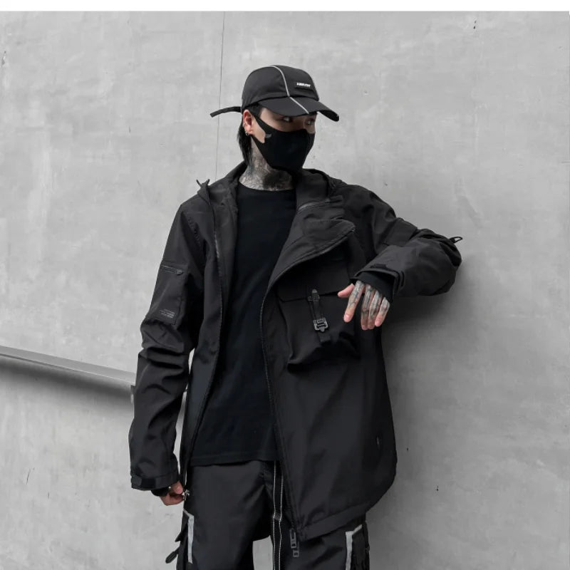 Men's Techwear Multi-Pocket Cargo Jacket