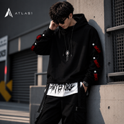 Herren Techwear Patchwork Street Hoodie