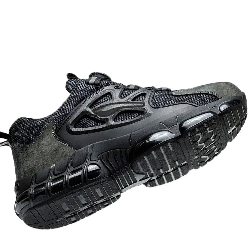 Men's Techwear Rotating Button Steel Toe Safety Shoes