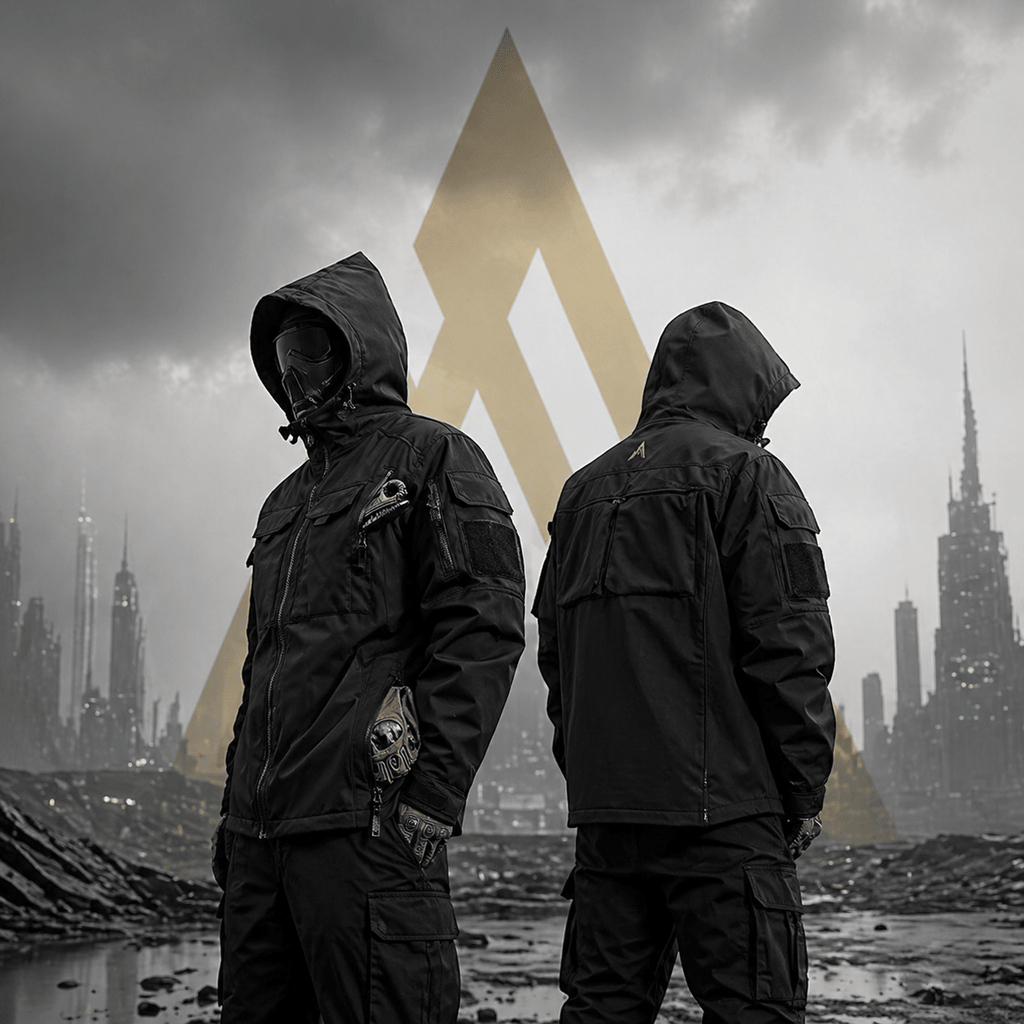 Men's Techwear Tactical Waterproof Hooded Jacket