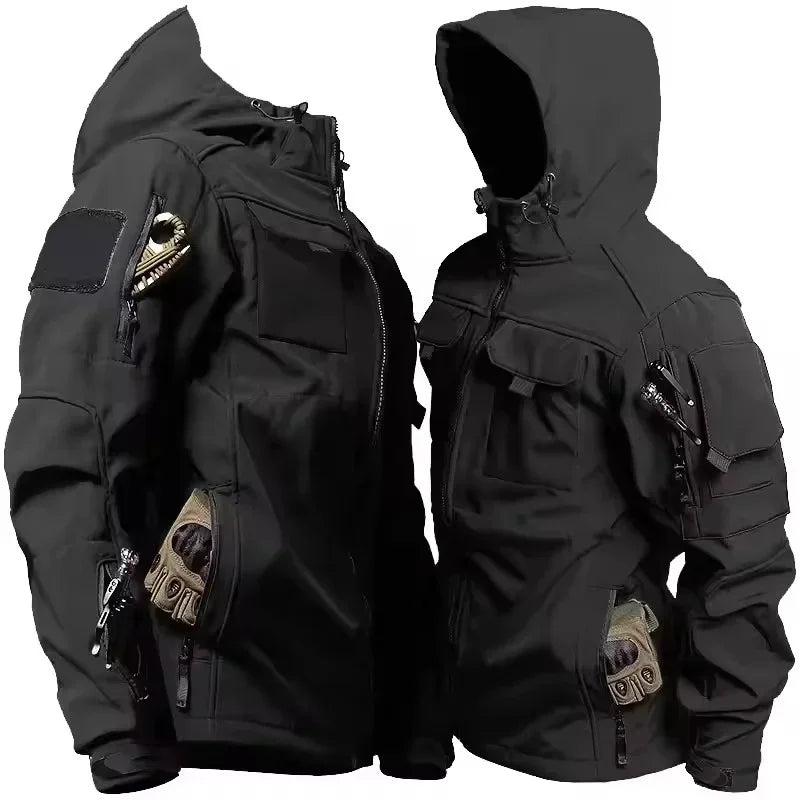 Men's Techwear Tactical Waterproof Hooded Jacket