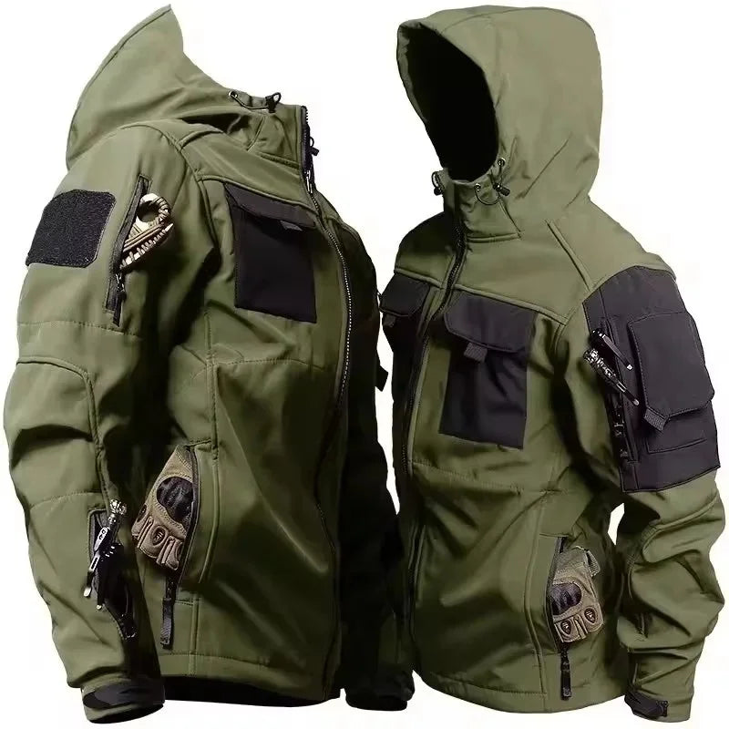 Men's Techwear Tactical Waterproof Hooded Jacket