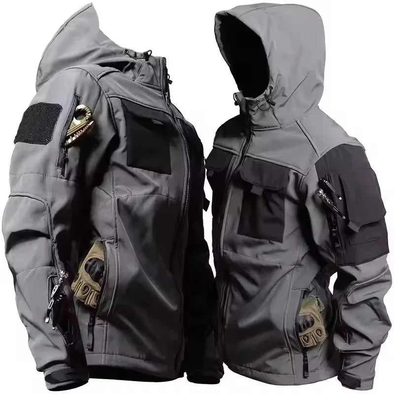 Men's Techwear Tactical Waterproof Hooded Jacket