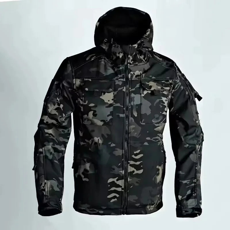 Men's Techwear Tactical Waterproof Hooded Jacket