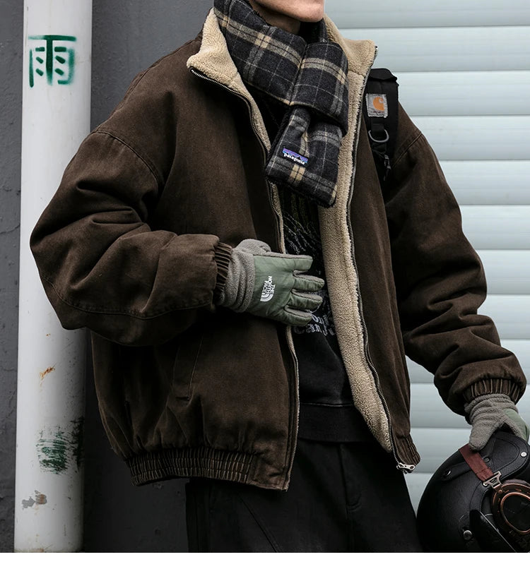 Men's Vintage Wool Techwear Streetwear Jacket