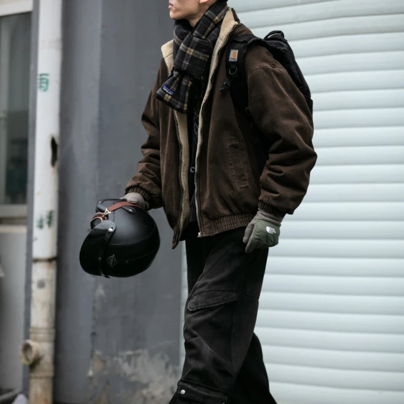 Men's Vintage Wool Techwear Streetwear Jacket