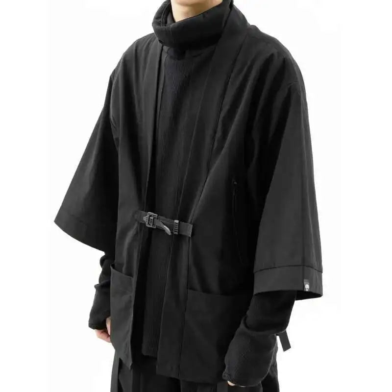 Men's Waterproof Techwear Robe Jacket Hooded Windbreaker