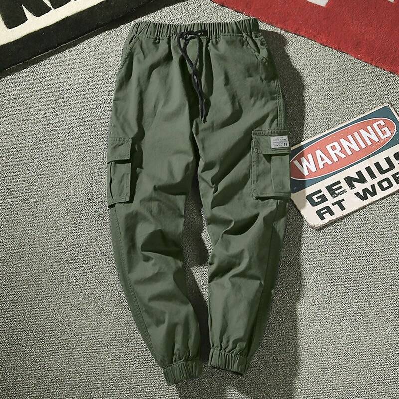 Men’s Cotton Plus Size Tactical Cargo Pants size: M 45-52.5KG color: 9023 green 