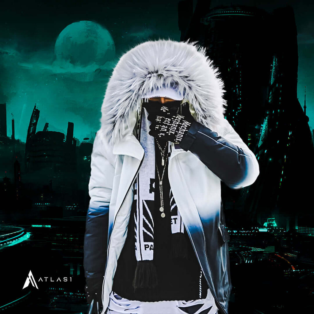 Men’s Gradient Color Techwear Parka