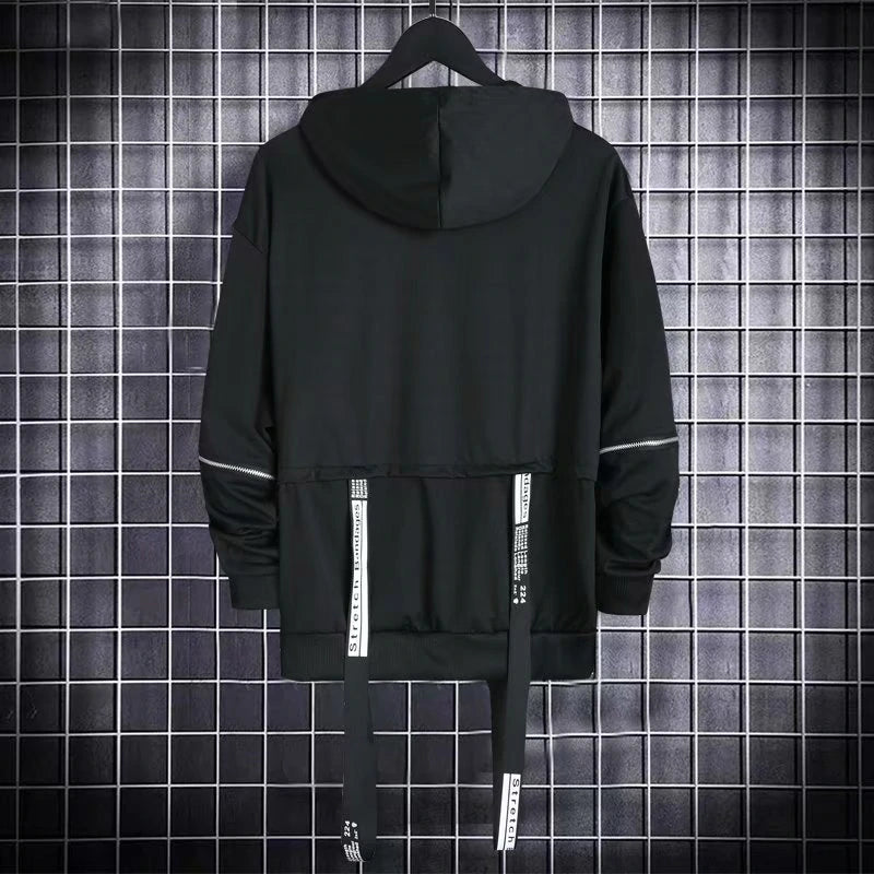 Men's Zipper Sleeve Techwear Hoodie (1)