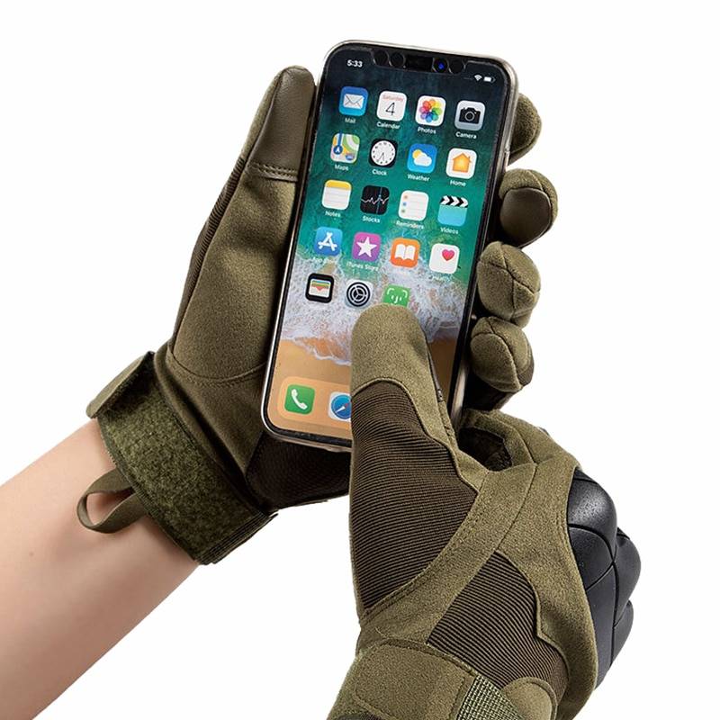 Military Tactical Full Finger Men Gloves Touch Screen Paintball Airsoft Hard Knuckle Outdoor Climbing Riding Army Combat Gloves 