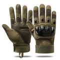 Military Tactical Full Finger Men Gloves Touch Screen Paintball Airsoft Hard Knuckle Outdoor Climbing Riding Army Combat Gloves color: Full Army Green size: XL 